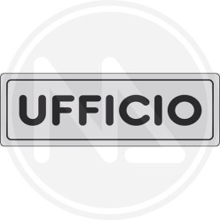 SEGNALETICA ADESIVA DI INFORMAZIONE ARGENTO "UFFICIO"