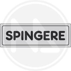 SEGNALETICA ADESIVA DI INFORMAZIONE ARGENTO "SPINGERE"