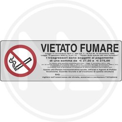ADHESIVE SIGNS FOR INFORMATIONS SILVER COLOUR "SMOKING PROHIBITED"