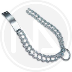 nickel plated collar for dog with metal chain mail