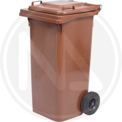 BIDONE PER RIFIUTI 120 LT marrone