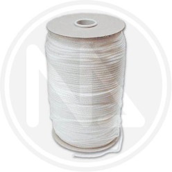WHITE nylon drawstring for curtain rods 250 MT
