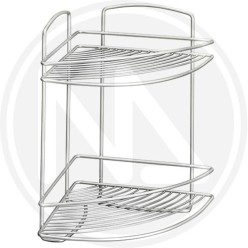 CESTELLO ANGOLARE 2 PIANI "ONDA" METALTEX