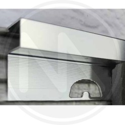 GLOSSY SILVER ALUMINUM PROFILE "SQUARE"