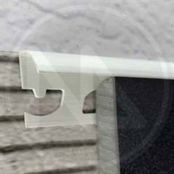 SATIN WHITE PVC PROFILE "OPEN ROUND"