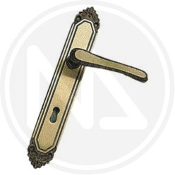 bronze brass door handle "export" WITH PLATES