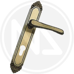 bronze brass door handle "export" HOLE YALE
