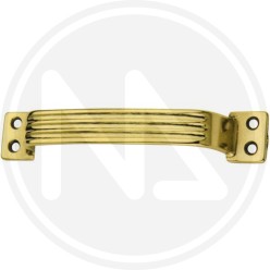FURNITURE HANDLE STRIPED POLISHED BRASS