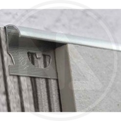 GLOSSY SILVER ALUMINUM PROFILE "OPEN ROUND"