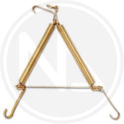 steel dish stand with spring