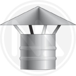 stainless steel TERMINAL chimney FOR EXHAUST PIPE" SPEEDY 29"
