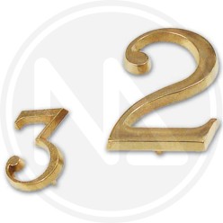 NUMERO IN OTTONE 80 MM. 0-8