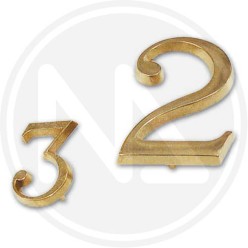 NUMERO IN OTTONE 40 MM. 0-8