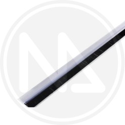 CRISTAL rigid draught excluder with brush for the bottom of the door maurer