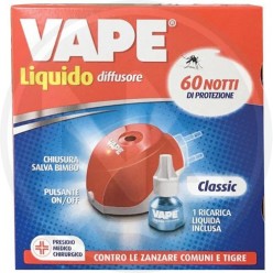 insetticida elettrico PER ZANZARE a ricarica liquida "60 NOTTI" vape
