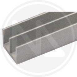 SILVER ALUMINIUM outline "CANALINO DOPPIA U"