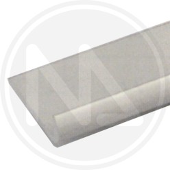 SATIN-PLATED SILVER ALUMINUM PROFILE "NAIL"