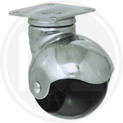 RUOTA in nylon CON PIASTRA girevole "mdp globus"