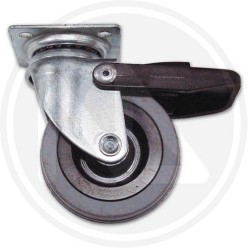 rubber wheel with revolving plate and brake "d1p-2-7 FORCELLA"
