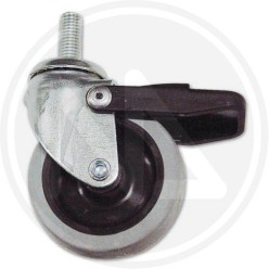 rubber wheel with revolving hinge and brake "df-2-7 FORCELLA"