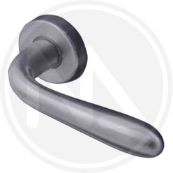 HANDLE WITH ALUMINUM ROSE "AGNONE" silver sat