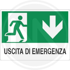 CARTELLo SEGNALETICo di sicurezza "USCITA EMERGENZA"