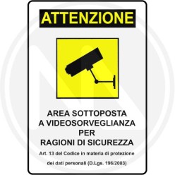 SIGN "VIDEO SURVEILLANCE AREA with 48 hours registration"