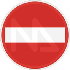 SIGNAL FOR SITE IN METAL "SENSE PROHIBITED" fig 47