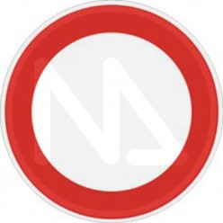 SIGNAL FOR SITE IN METAL "NO TRANSIT"  fig 46