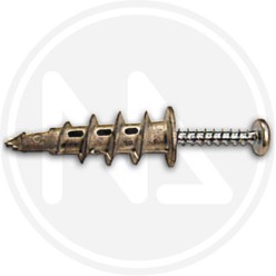 zinc alloy plug for plasterboard with screw