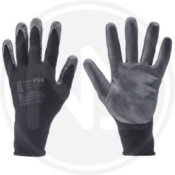 BLACK NITRILE WORK GLOVES "EUROLITE 1NIBB"