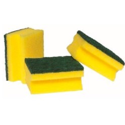 SPUGNa DA CUCINA ABRASIVa GIALLO VERDE