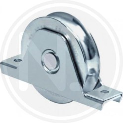 RUOTA PER CANCELLI C/PIASTRA GOLA "SEMITONDA" "FC337"