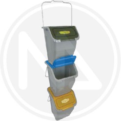 "TORRE" TRIS SEPARATE WASTE BIN