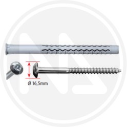 EXTENDED NYLON PLUG with ANTI-INTRUSION torx screw