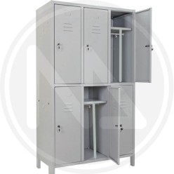 DIRTY/CLEAN SLIM 6 PLACES METAL WARDROBE