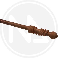 fixed wood curtain rod Ø 23 mm.