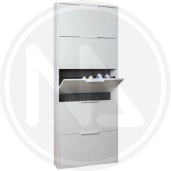 WHITE WOOD RACK WITH 5 RIBALT DOOR