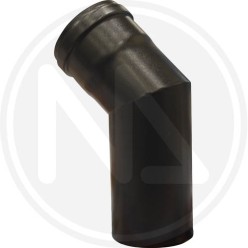 GOMITO 45° PER TUBO STUFA PELLET CON GUARNIZIONE