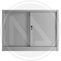 Low METAL CABINET WITH SLIDING DOORS
