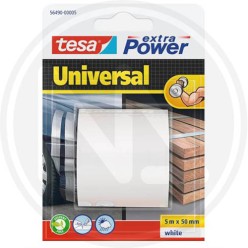 WHITE UNIVERSAL tape "extra power" 5 mt. tesa
