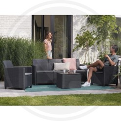 SALOTTO RESINA "EMMA LOUNGE"  3 POSTI KETER