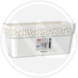 VASO BALCONETTA "CLOE" bianco CON RISERVA ACQUA