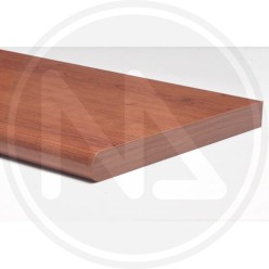 cherry melamine shelf with rounded border 18 mm.
