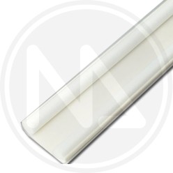 WHITE DRAUGHT EXCLUDER FOR THE BOTTOM OF THE DOOR "DOUBLE STOP"