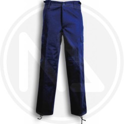 PANTALONI DA LAVORO MULTITASCHE IN COTONE BLU