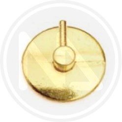 ROUND GOLD STEEL HOOKS STICKER FOR CURTAIN RODS "ONE PRICE" MAURER