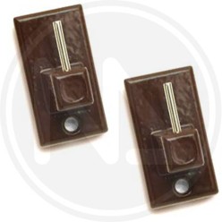 RECTANGULAR BROWN STEEL HOOKS STICKER FOR CURTAIN RODS "ONE PRICE" MAURER