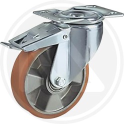 POLYURETHANE WHEEL plate and brake "avcP/2"