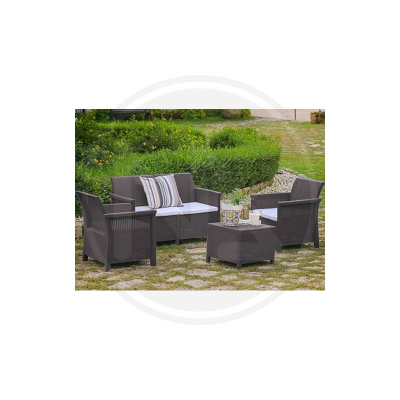 RESIN LIVING ROOM "DOLCEFARNIENTE" BROWN